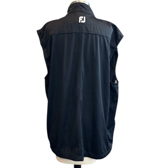 Men's FootJoy FJ Full Zip Black Golf Vest - Picture 4 of 9